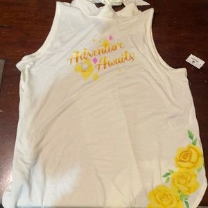 NWT Women’s Cream Beauty and the Beast Tank XL